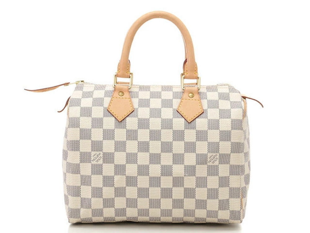 LOUIS VUITTON Speedy Damier Azur White